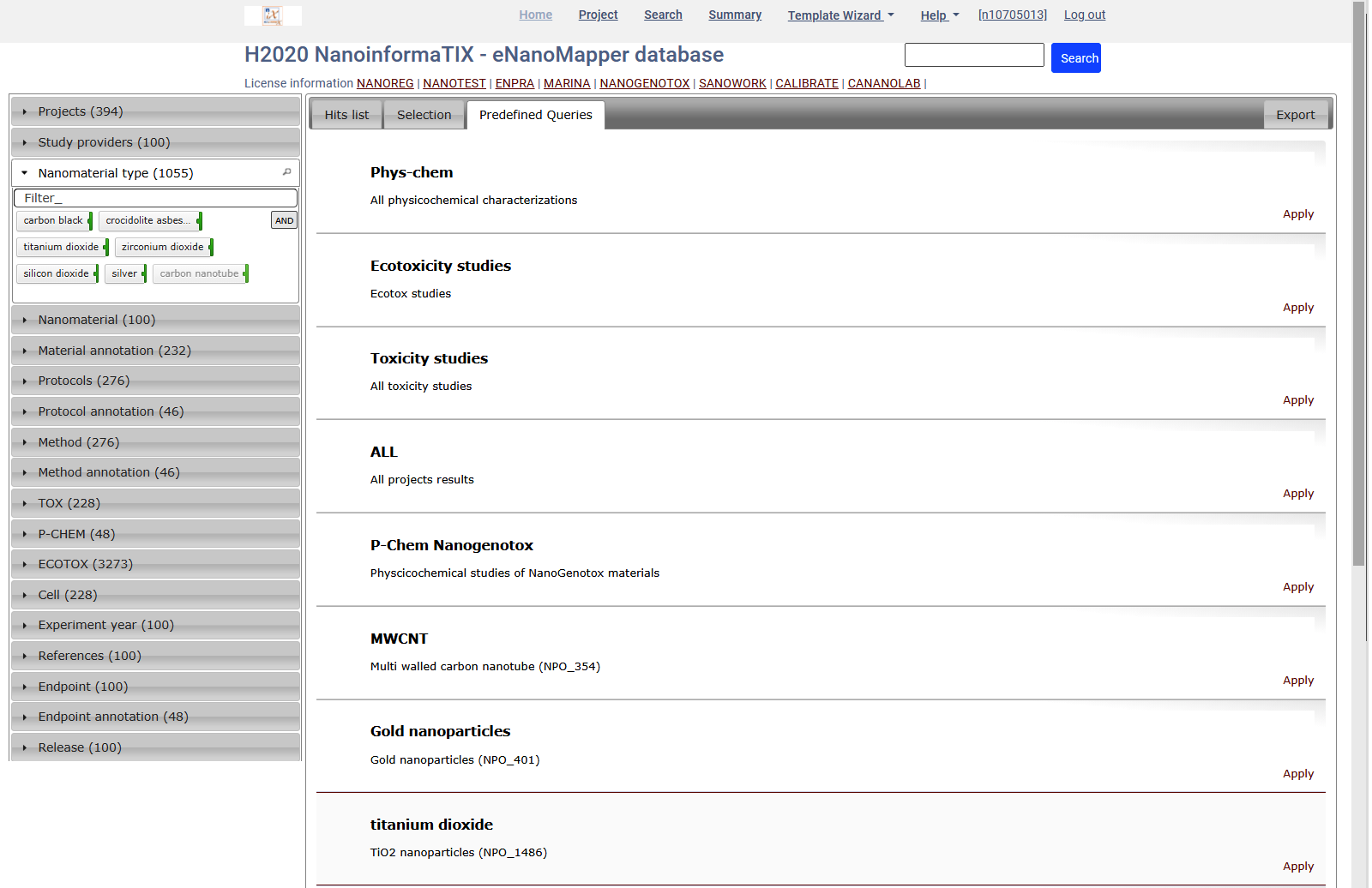 predefined queries