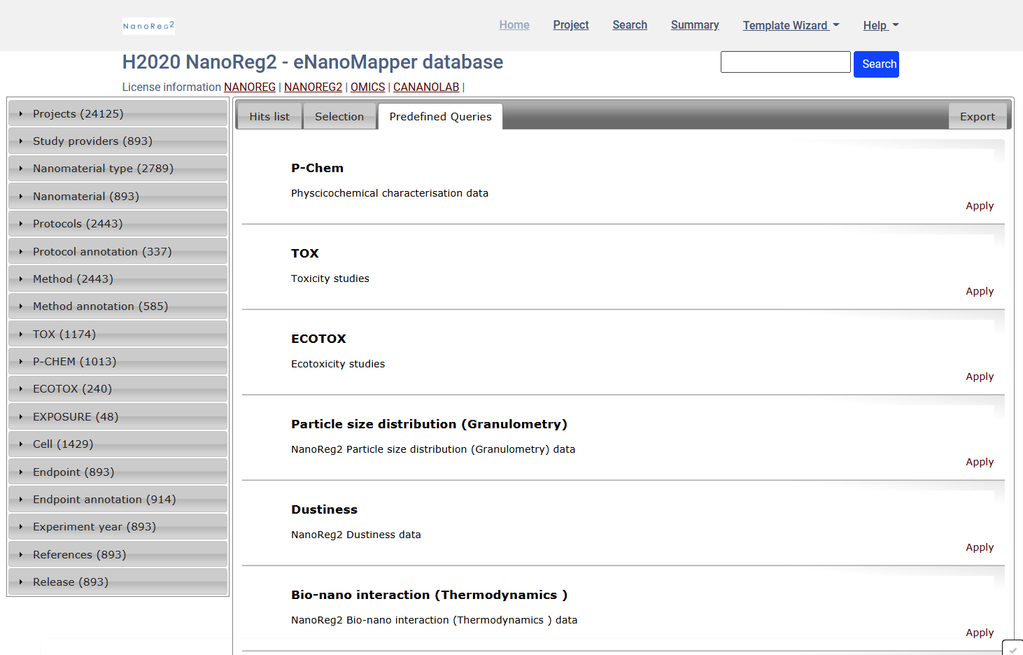 predefined queries