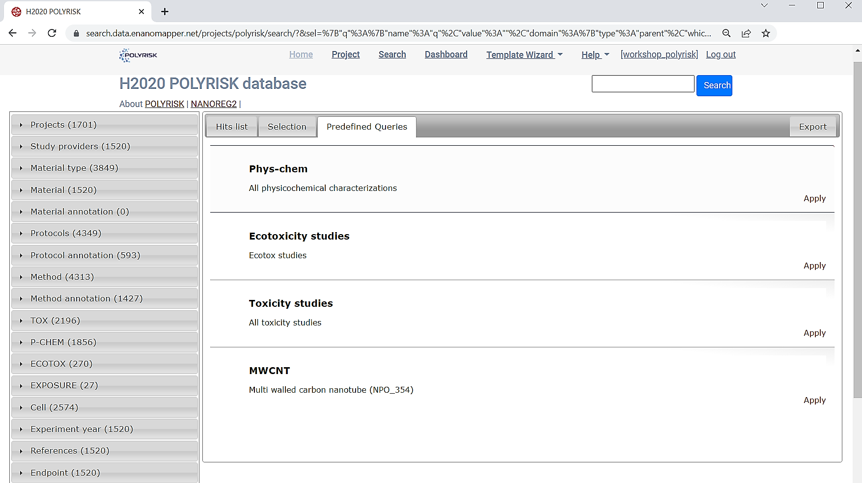 predefined queries